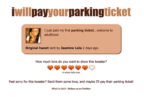 I will pay your parking ticket