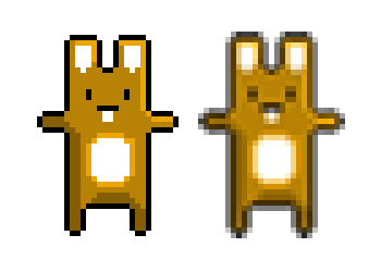 Whole pixel vs sub-pixel bunny